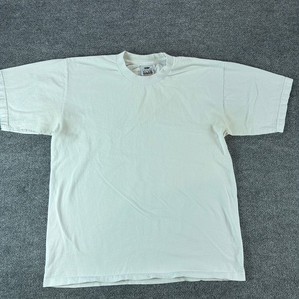 VTG Pro Club Heavy Weight White T-Shirt Mens Large Short Sleeve Cotton Crew Neck